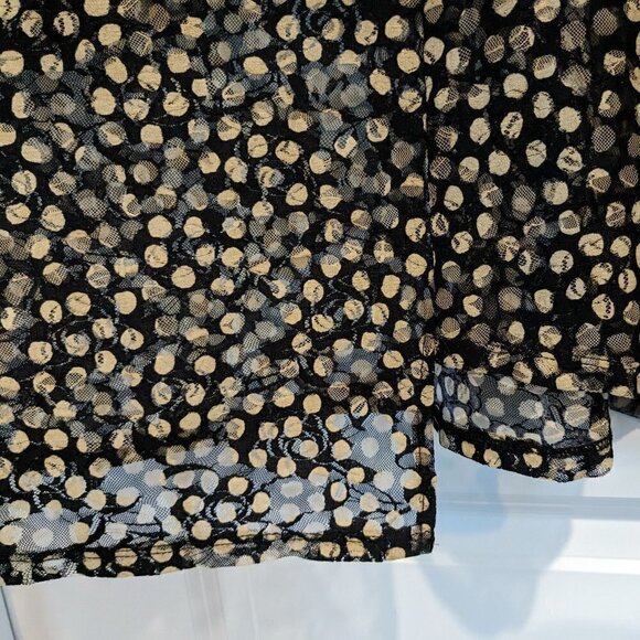 Zim & Zoe Imogen Overlay Tunic Blouse Sheer Black Dotted Top Size 22/24 NWT - Picture 10 of 16
